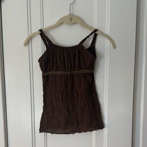 Xhilaration Dark Brown Camisole Top